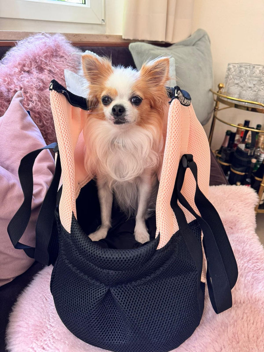 Pink dog bag hotsell