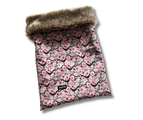 Sakura - Softschell Hundeschlafsack für kleinen Hund/ 50cm x 35cm (nicht umgeschlagen)