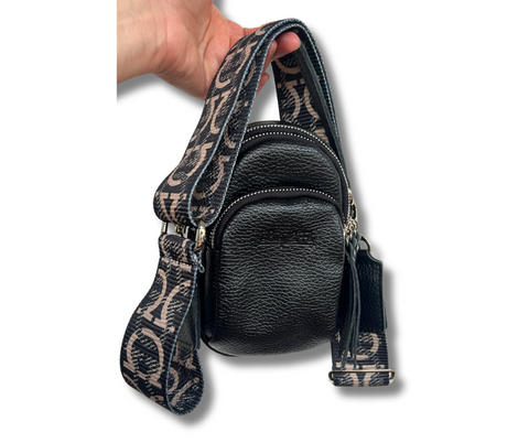 Dog bag "Grace" "Black Pearl", genuine leather