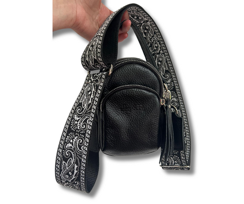 Dog bag "Grace" "Black Pearl", genuine leather