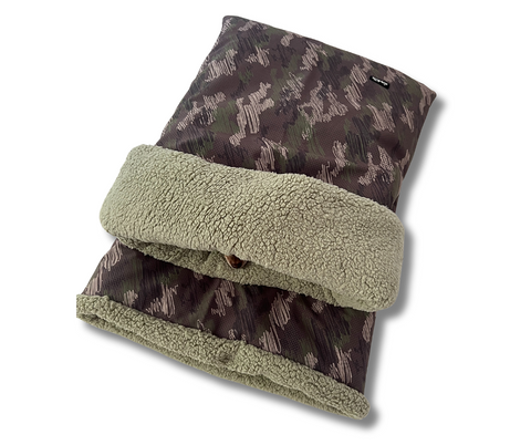 Camouflage Olive - Softshell dog sleeping bags / size M