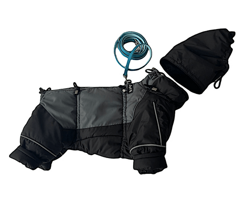 Adjustable waterproof winter coats "Mr. Flex" with legs for male dogs